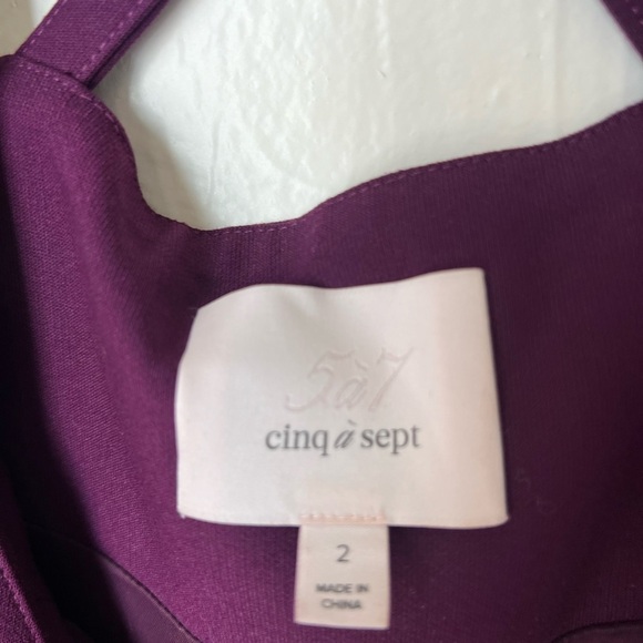 Cinq a Sept Echo dark purple gown size 2 - Picture 5 of 9